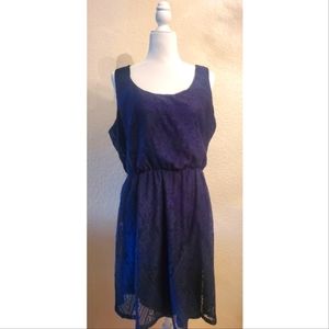 Navy Blue Lace Dress